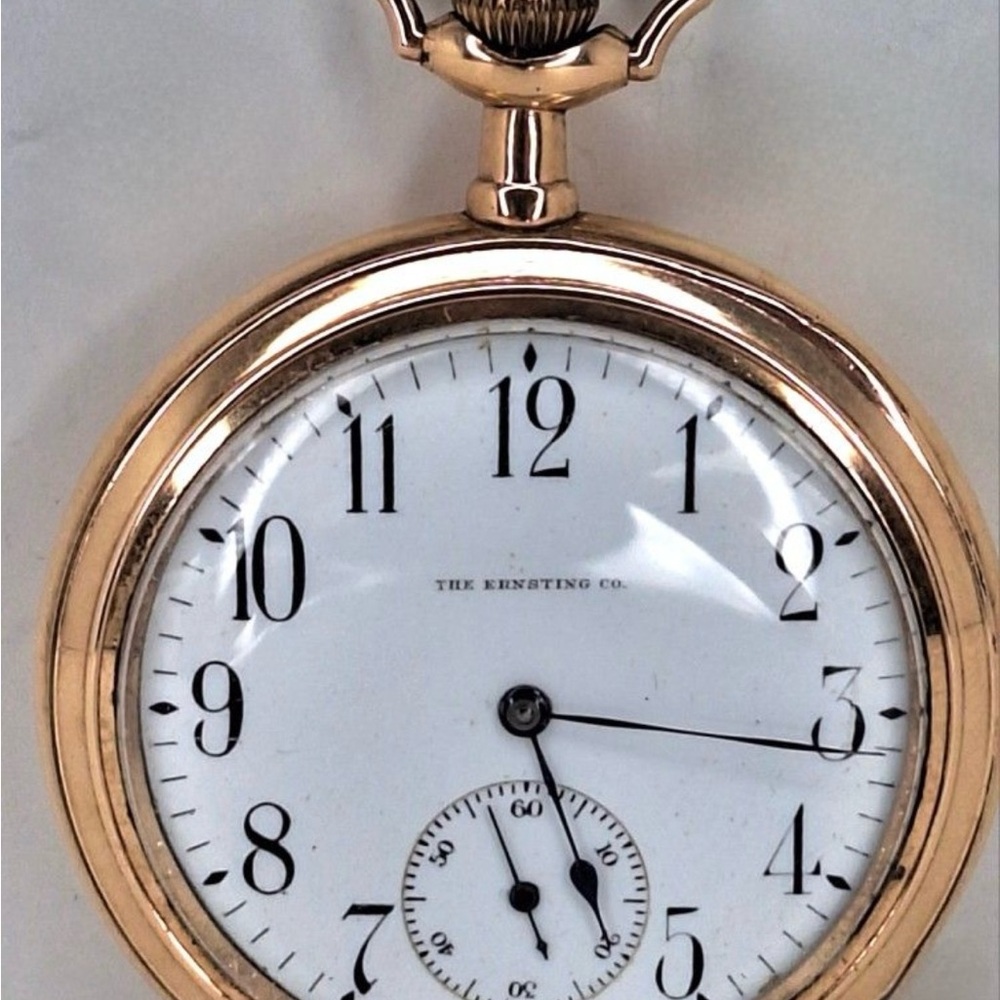 RARE Illinois Watch Co. Private Label Circa 1913 Gold Filled Pocket Watch